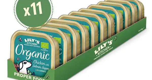 Lily‘s Kitchen Dog Organic Chicken With Salmon Supper 11 x 150 g Reducere