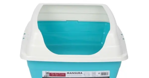Litiera din plastic cu margine de protectie, 49 x 39 x 18 cm Reducere specială