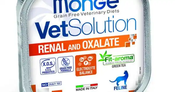 Disponibil imediat Monge VetSolution Renal & Oxalate Feline , Pachet 10 X 100