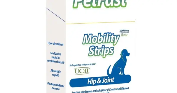 PetFast Mobility Strips - supliment pentru articulatii si mobilitate pentru caini si pisici Ultima șansă