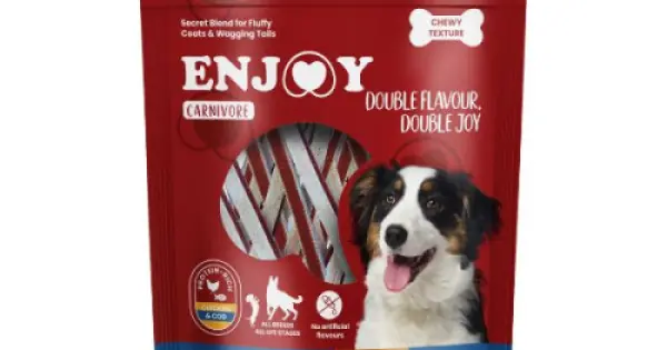 Preț mic Recompense pentru caini Enjoy Carnivore Chicken Combo cu pui si cod 300 gr