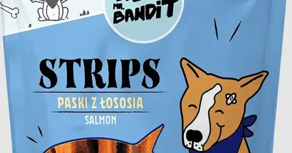 Discount Recompense pentru caini Mr. Bandit STRIPS, somon, 500 g