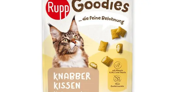 Nu rata Rupp Goodies Cat Pernute Umplute cu Pui si Branza 50 Gr