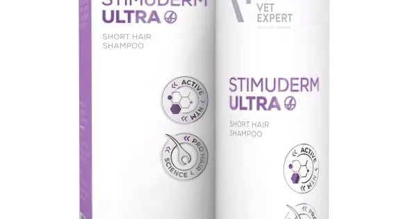 Sampon pentru tratamentul alopeciei la caini cu blana scurta Vet Expert Stimuderm Ultra, 250 ml Ofertă de sezon