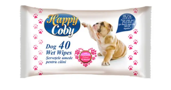 Servetele umede pentru caini si pisici Happy Coby Reducere specială