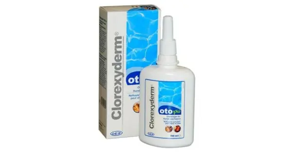Livrare expres Solutie auriculara pentru caini si pisici, curatare,igienizare, cu efect calmant, Clorexyderm Oto Piu, 150 ml