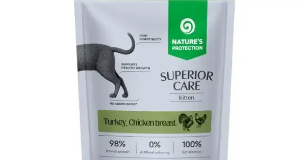 Superior Care GF Kitten Pouch cu Piept de Pui si Curcan 85 Gr Premium