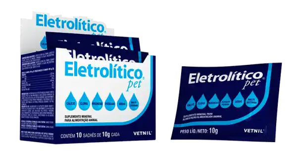 Bestseller Supliment electrolitic pentru animalele mici, Eletrolítico® Pet , Vetnil, 10 PLICURI *10G