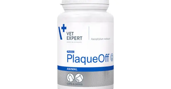 Supliment pentru caini si pisici cu afectiuni dentare Vet Expert Plaque Off, 20 g Ofertă specială