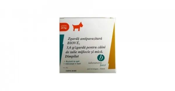 Zgarda antiparazitara pentru caini pana la 24 kg Biove Discount