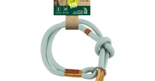 Zgarda pentru caini Eco M-Pets, albastra, ajustabila, 1.3 cm x 55 cm Ofertă exclusivă