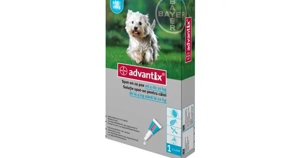 Advantix solutie antiparazitara pentru caini intre 4-10 kg, 1 pipeta Preț promoțional