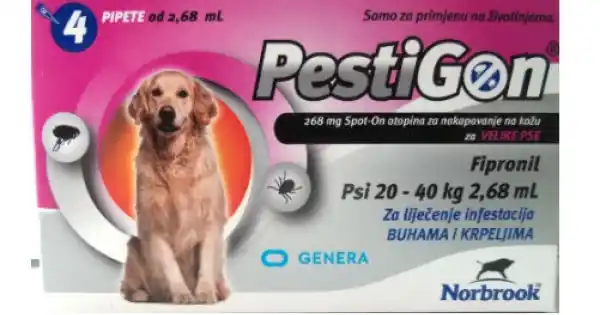 Livrare rapidă Antiparazitar caini Pestigon L (20-40 kg), 4 pipete
