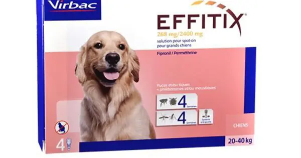 Antiparazitar extern pentru caini intre 20-40 kg Effitix L, 4 pipete, EXPIRA 31.08.2026 Reduceri