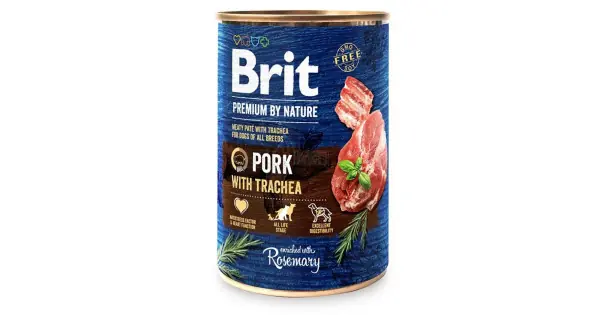 Brit Premium By Nature Pork With Trachea Conserva, Pachet 4 X 400 Gr Livrare expres