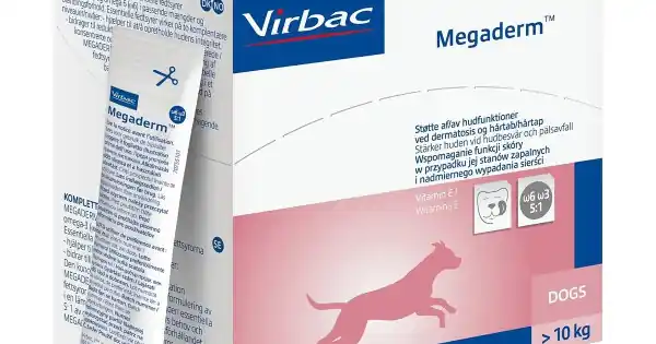 Megaderm, supliment nutritional piele si blana pentru caini si pisici, 8 ml, 28 plicuri Mai ieftin