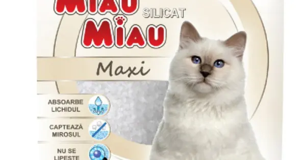 Nisip Silicat Pentru Pisici Miau Miau Maxi, 15 L Chilipir