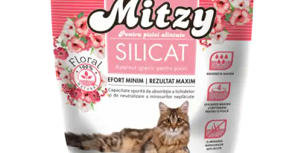 Nisip Silicat Pentru Pisici Mitzy Floral 3.8 L Ofertă