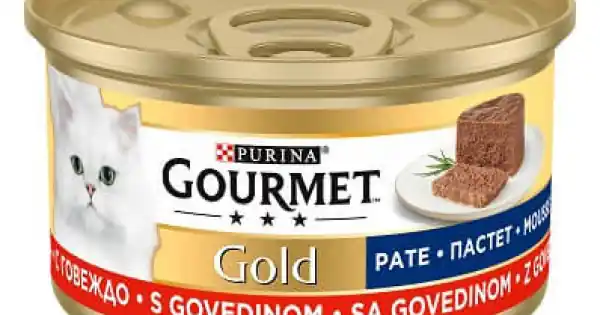 Preferatul clienților Purina Gourmet Gold Mousse, vita, hrana umeda pentru pisici, 85 g