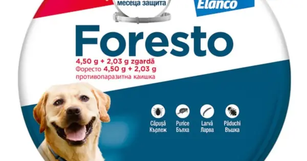 Ofertă Set 2 zgarzi antiparazitare Foresto L (70 cm), pentru caini cu greutate peste 8 kg