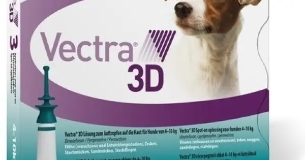Vectra 3D 4-10 kg, antiparazitar extern pentru caini intre 4-10 kg, 1 pipeta Discount