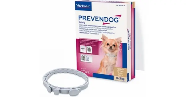 Zgarda antiparazitara pentru caini Prevendog (0-5 kg), 35 cm x 2 bucati Super ofertă