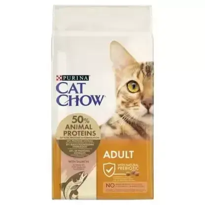 Calitate înaltă CAT CHOW Adult In salmon bogat uscat hrană pentru pisici 15 kg