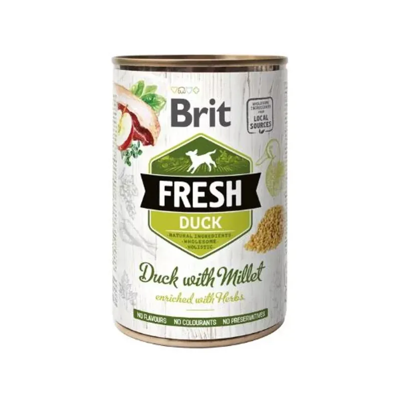 Ieftin Brit Fresh Duck With millet conservă 6x400 g