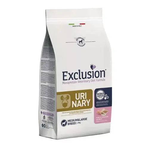 Exclusion Urinary Pork & Sorghum and Rice Medium & Large 12 kg Preț mic