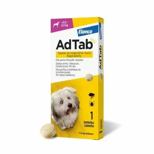 AdTab Comprimat masticabil Câini pentru 2,5-5,5 kg 3 buc Vezi acum