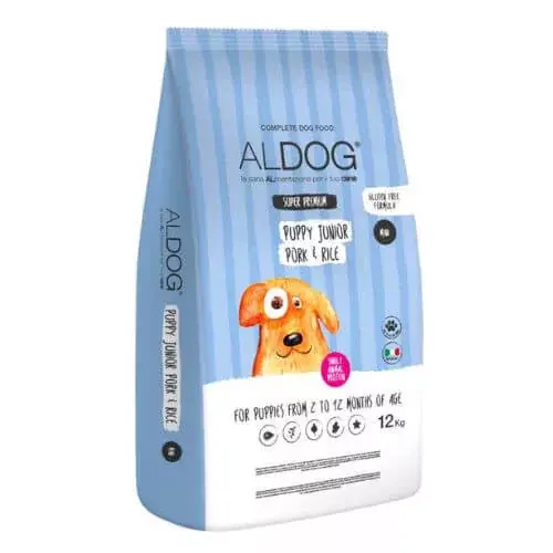 Ofertă exclusivă Aldog Puppy-Junior Mini Pork 12 kg hrană pentru câini