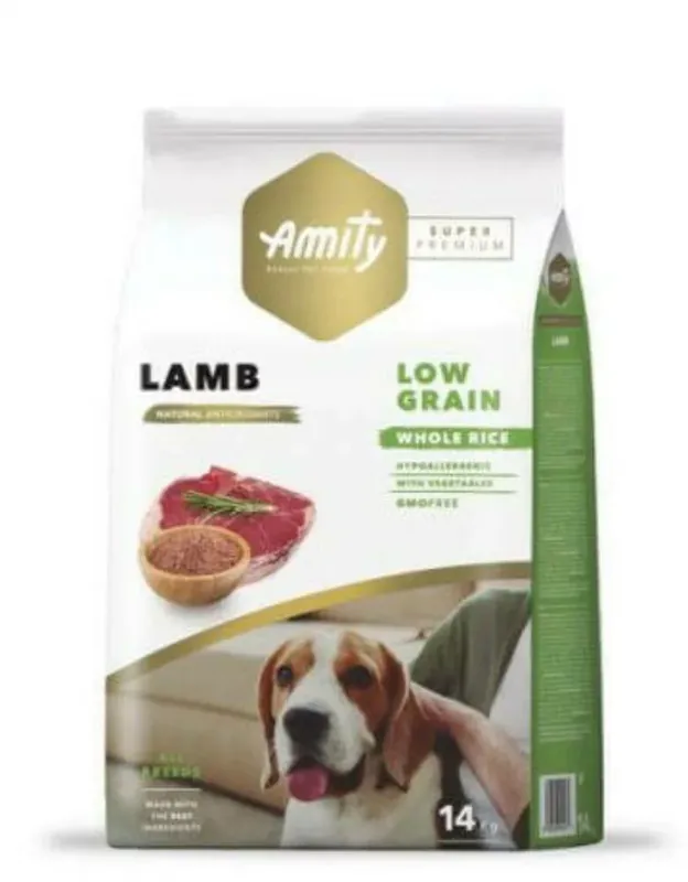 Preferatul clienților Amity Hypoallergen Adult Lamb 14 kg hrană pentru câini