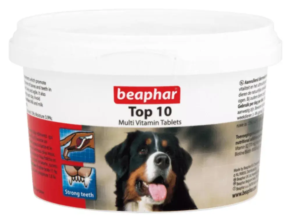Ofertă Beaphar Top10 Multivitamine comprimat pentru câini 180 buc