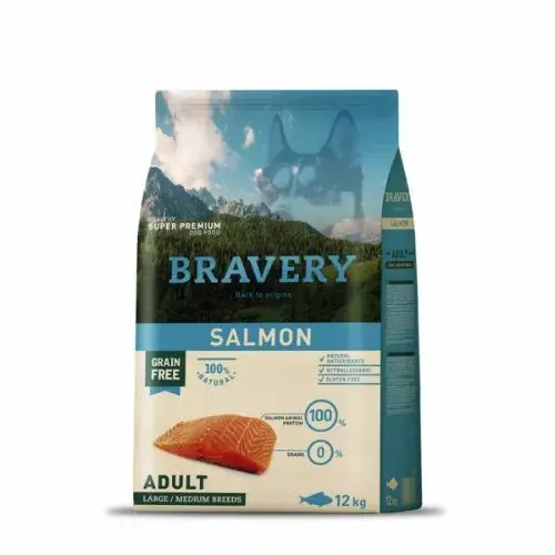Vezi acum Bravery Salmon Adult Large/Medium Breeds 12 kg hrană pentru câini