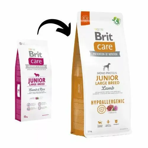 Brit Care Junior Large Breed Lamb & Rice 2x12 kg hrană pentru câini Reducere de preț