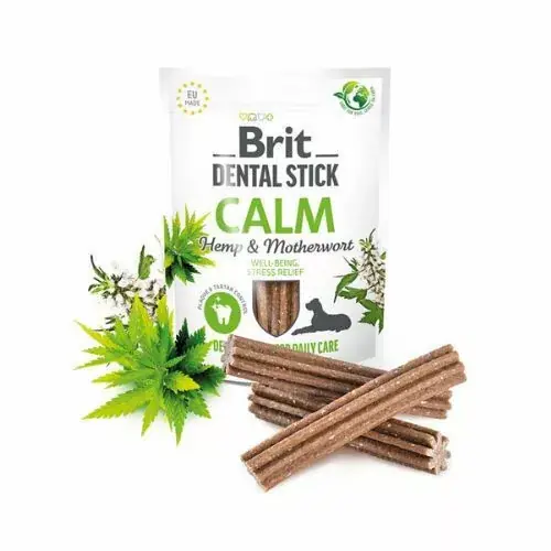 Promoție Brit Dental Stick Calm with Hemp & Motherwort 251 g