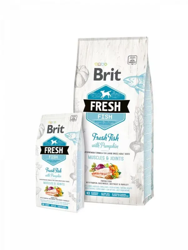 Cumpără online Brit Fresh Fish și pumpkin Adult Large Muscles & Joints 2,5 kg