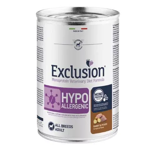 Exclusion Hypoallergenic conservă Rabbit & Potato 400 g Lichidare de stoc