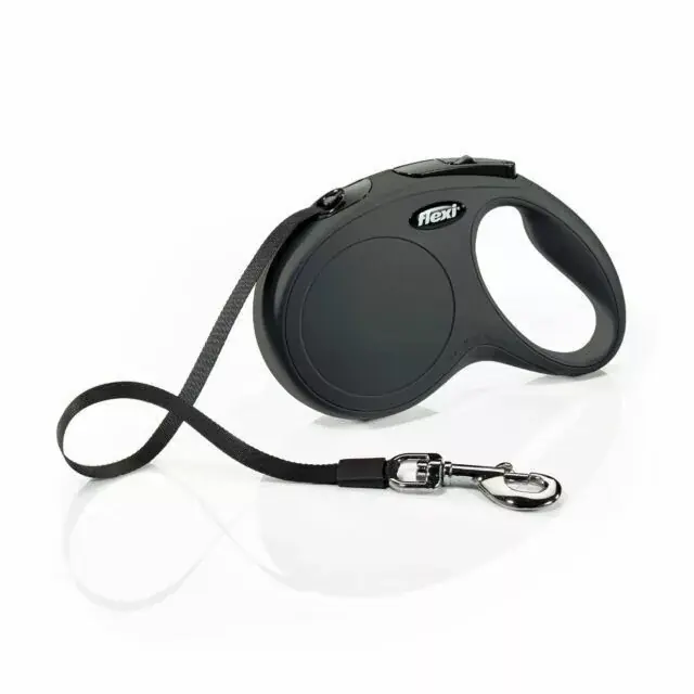 Flexi Nou Classic Lesă cu bandă M 5 m Negru 25 kg Reducere de preț