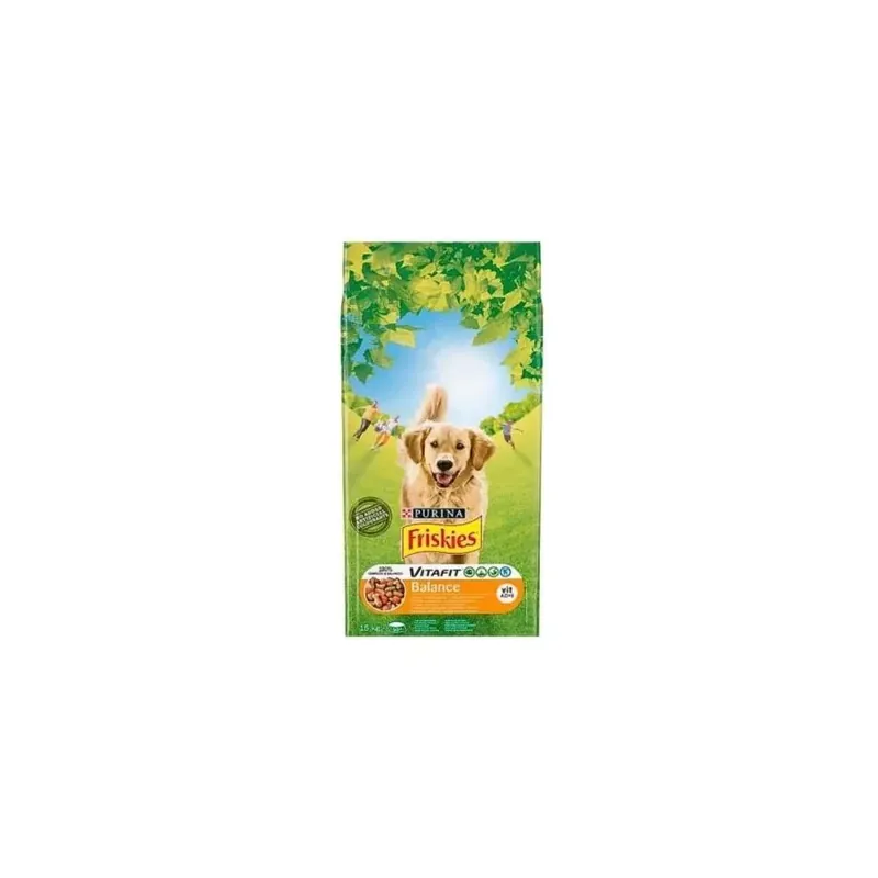 Friskies Balance With chicken și adăugat with vegetables uscat hrană pentru câini 15 kg Promoție
