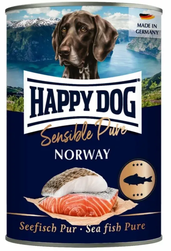 Happy Dog Norway Pur (Salmon) conservă 200 g Reducere de preț