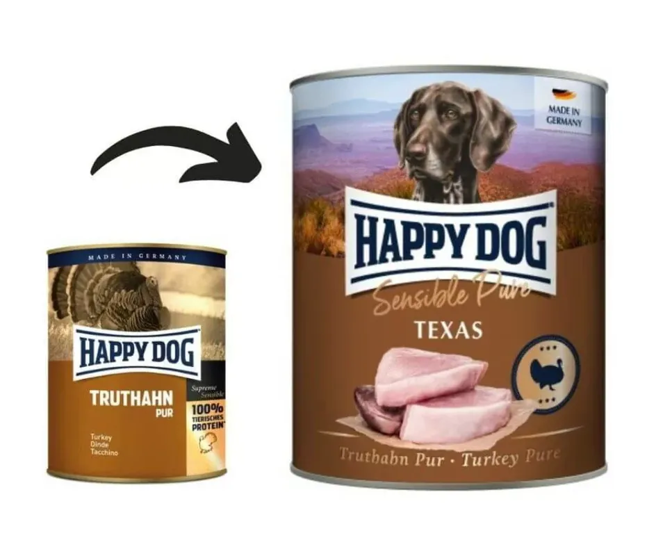 Happy Dog Texas Pur With turkey conservă 6x200 g Bestseller