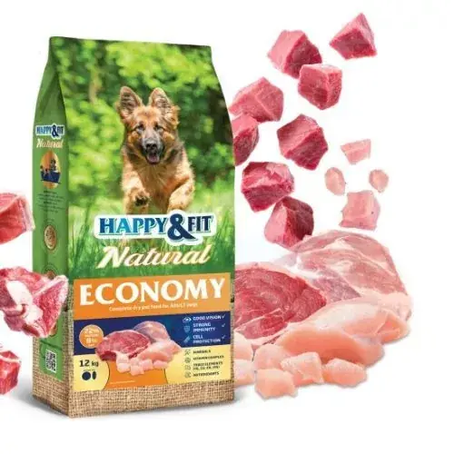 Happy&Fit Natural Economy Adult 12 kg Cel mai vândut