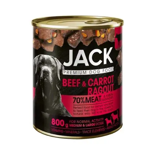 Jack câine conservă ragout beef-carrot 400 g Lichidare de stoc