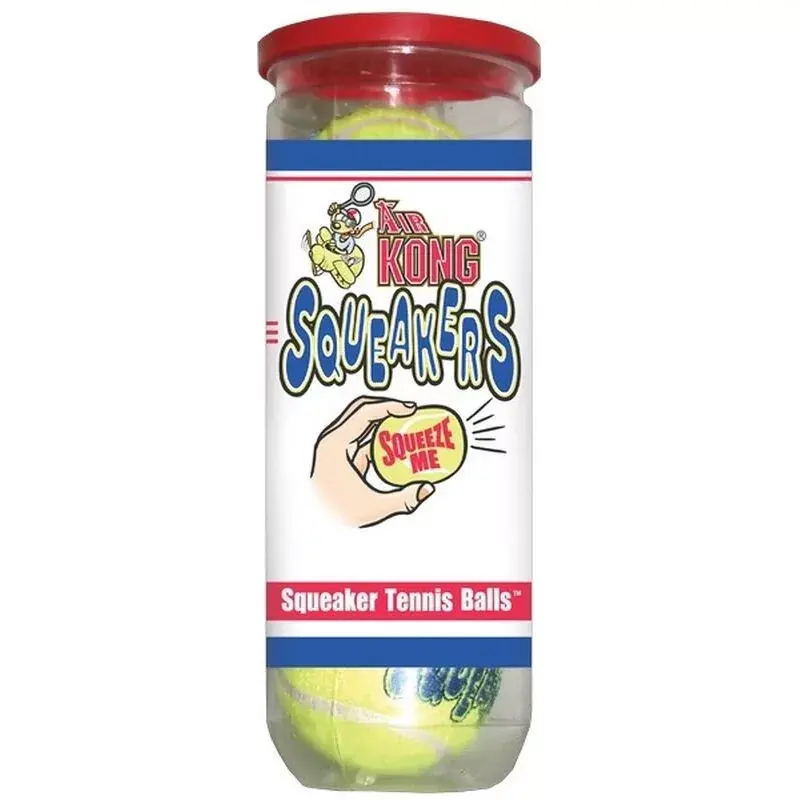 Ofertă exclusivă Jucărie KONG Squeakair Balls Tenis Minge M 3 buc