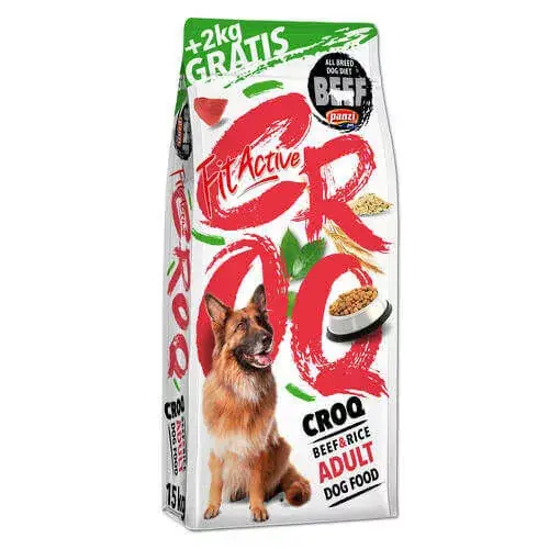 Panzi FitActive CROQ Premium 2x15+2 kg Beef&Rice Reducere extra
