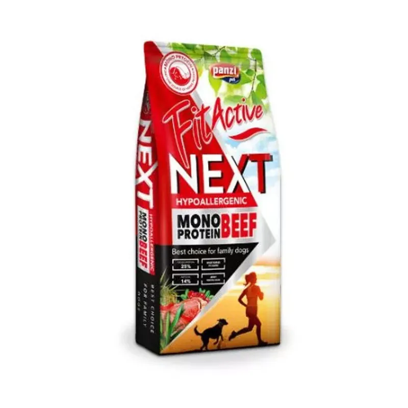Reducere de preț Panzi FitActive Next Hypoallergenic Mono Beef with Cranberries hrană pentru câini 2x15 kg