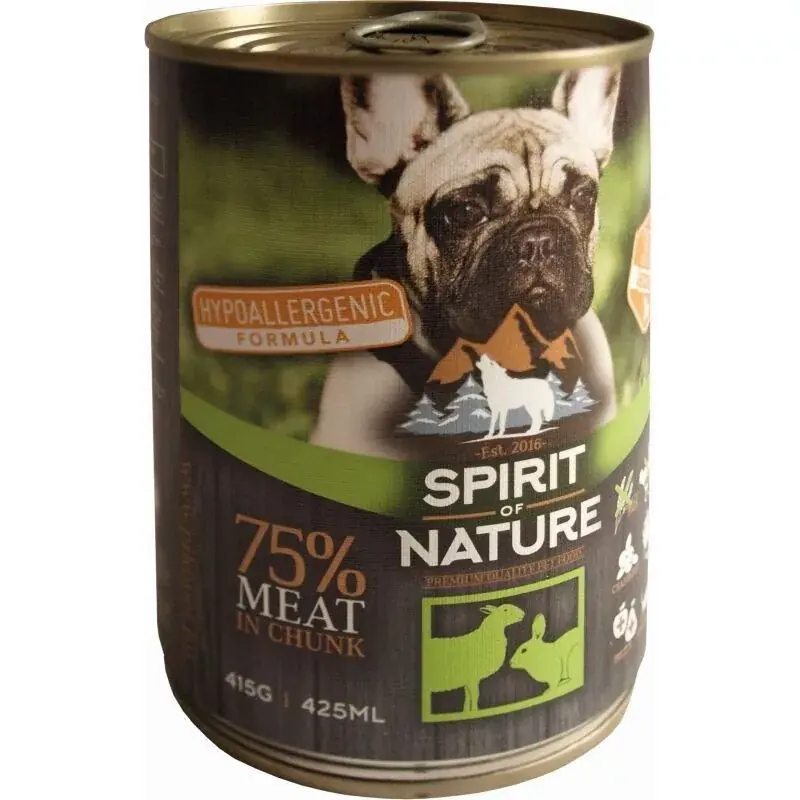 Reducere de preț Spirit of Nature Dog conservă With lamb și with rabbit 24x415 g