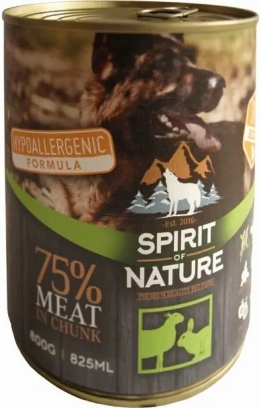 Spirit of Nature Dog conservă With lamb și with rabbit 6x800 g Discount