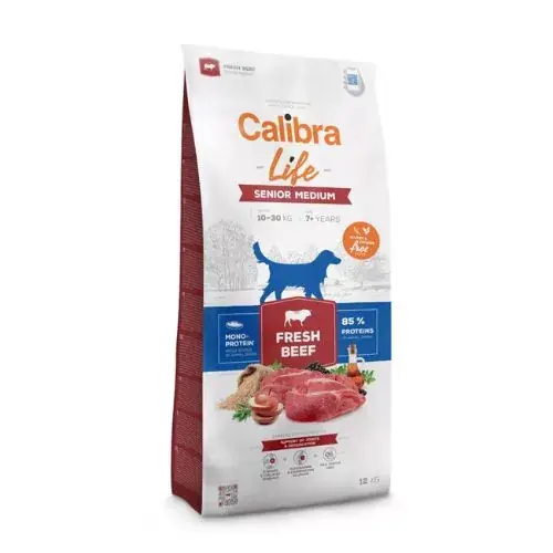 Ieftin Calibra Dog Life Senior Medium Breed Fresh Beef hrană pentru câini 12 kg
